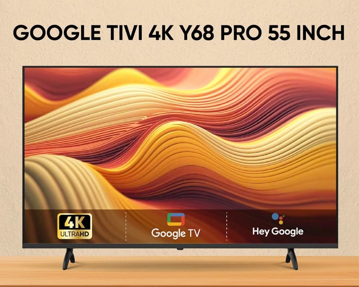 Google Tivi QLED Coocaa 4K 55 Inch 55Y68 PRO